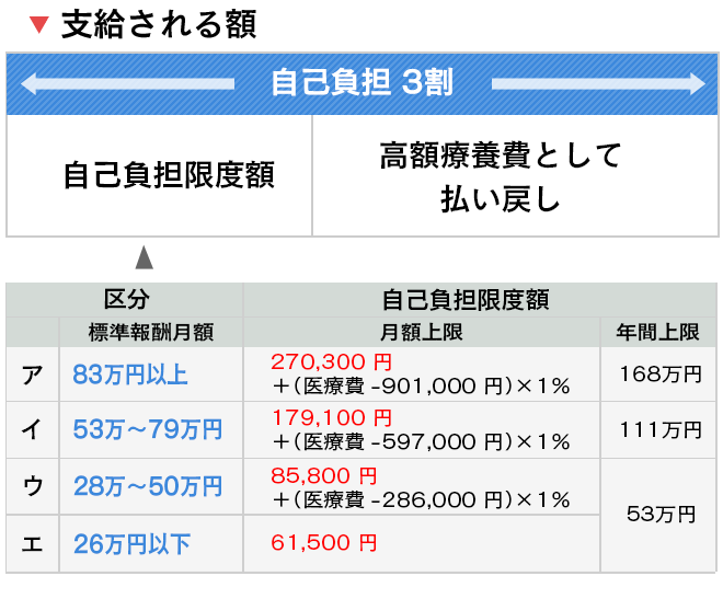 高額療養費(被扶養者の場合は「家族高額療養費」)